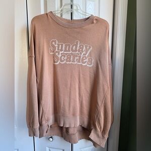 Aerie Sunday Scaries Oversized Sweatshirt Women’s XXL Tan